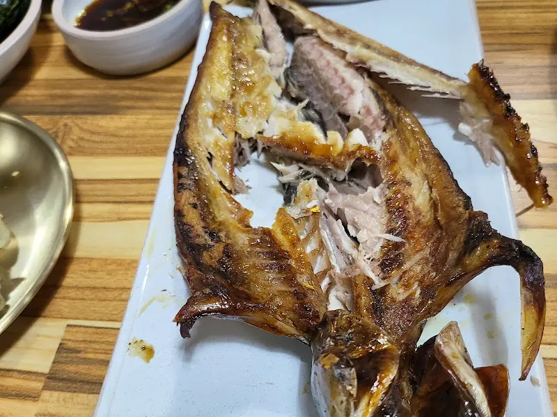 생선 구이 근접 사진