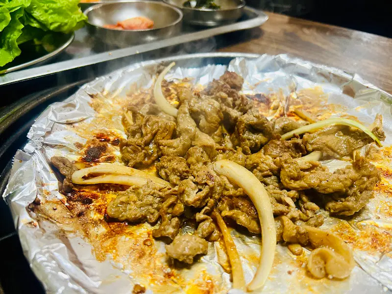 불백이 익어가는 모습