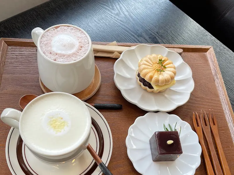 팥라떼와 고구마라떼