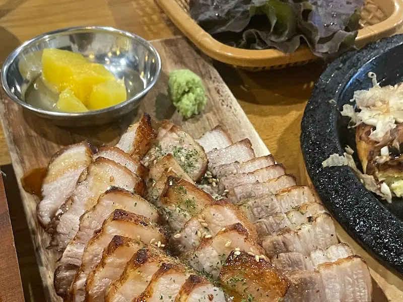 바베큐 수육과 오코노미야끼