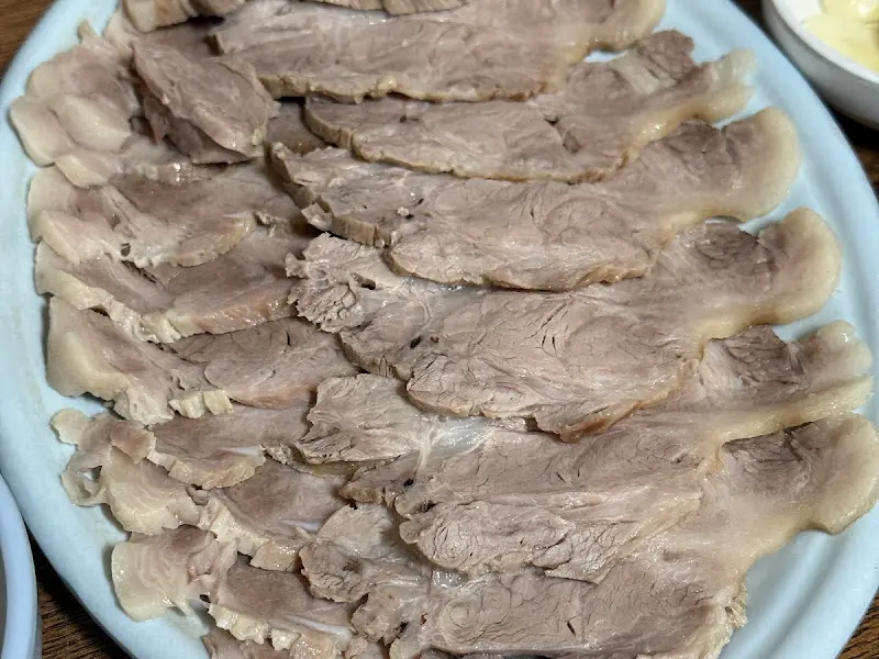 편육의 클로즈업 샷