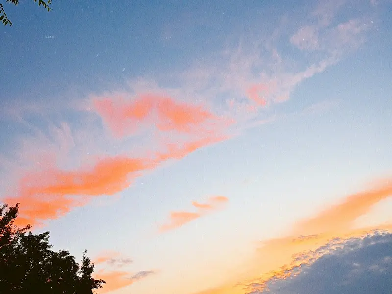 하늘을 붉게 물들인 노을