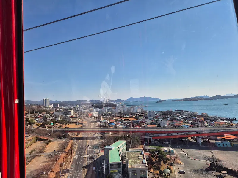 케이블카에서 보이는 사천 시내 전경