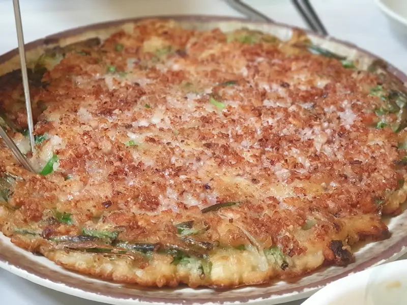 해물파전 확대샷