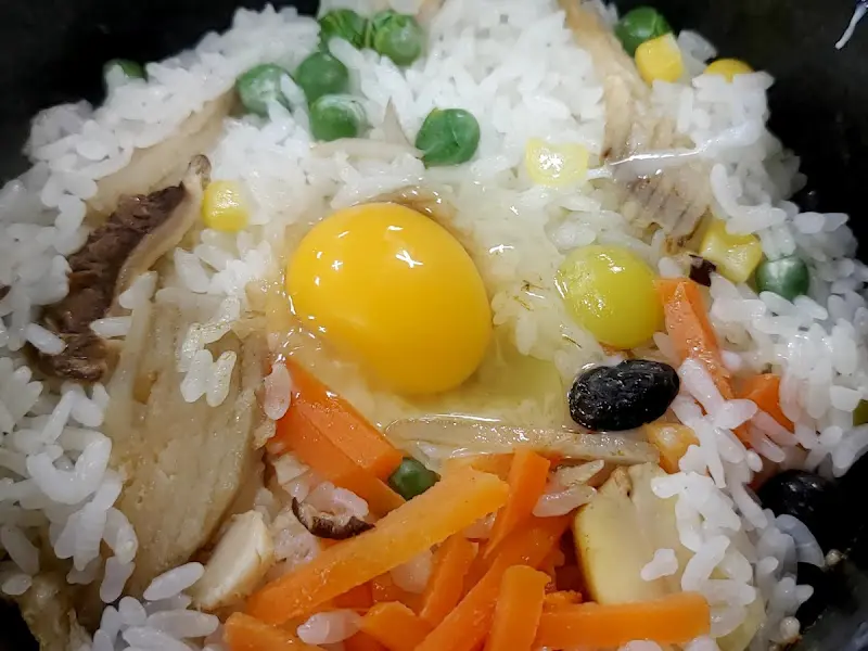 돌솥밥의 클로즈업