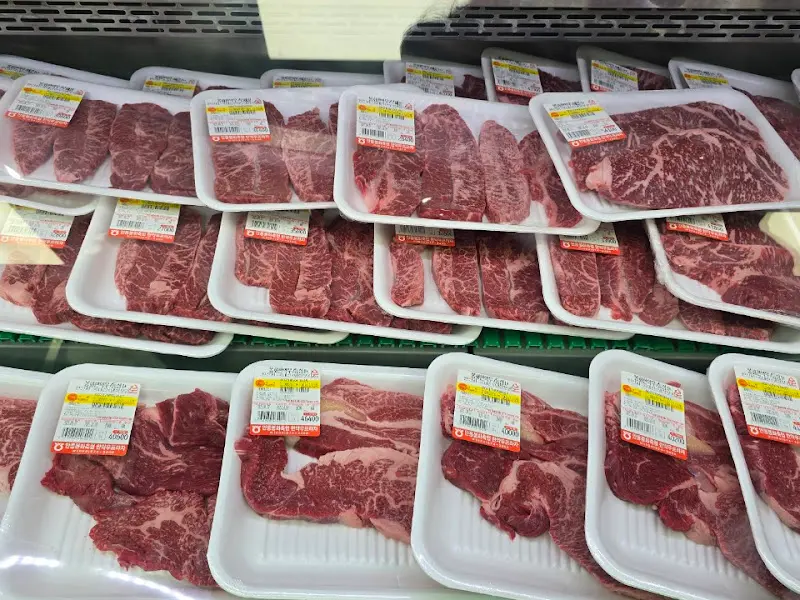 정육 코너의 한우