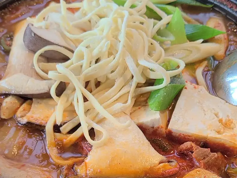 김치전골 근접샷