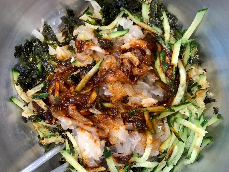 새포항물회 물회 재료