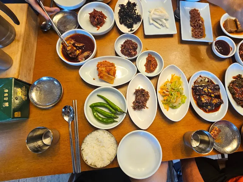 낭주식당 한상차림 항공샷