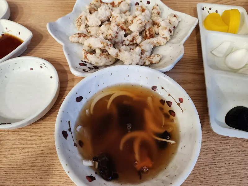 찹쌀탕수육과 짬뽕 소스