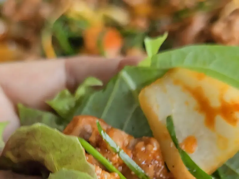 쌈에 싸 먹는 오리불고기