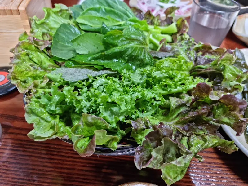 금산한우 신선한 채소