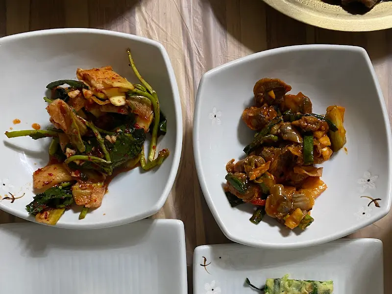 정갈한 밑반찬 클로즈업