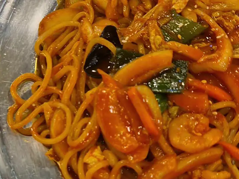 야끼우동 클로즈업