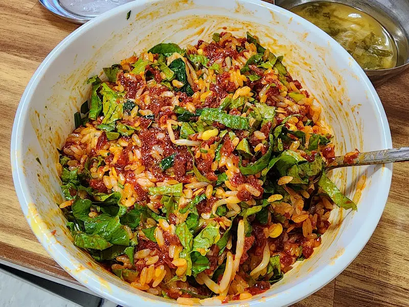 주산식당 육회비빔밥 비빈 후