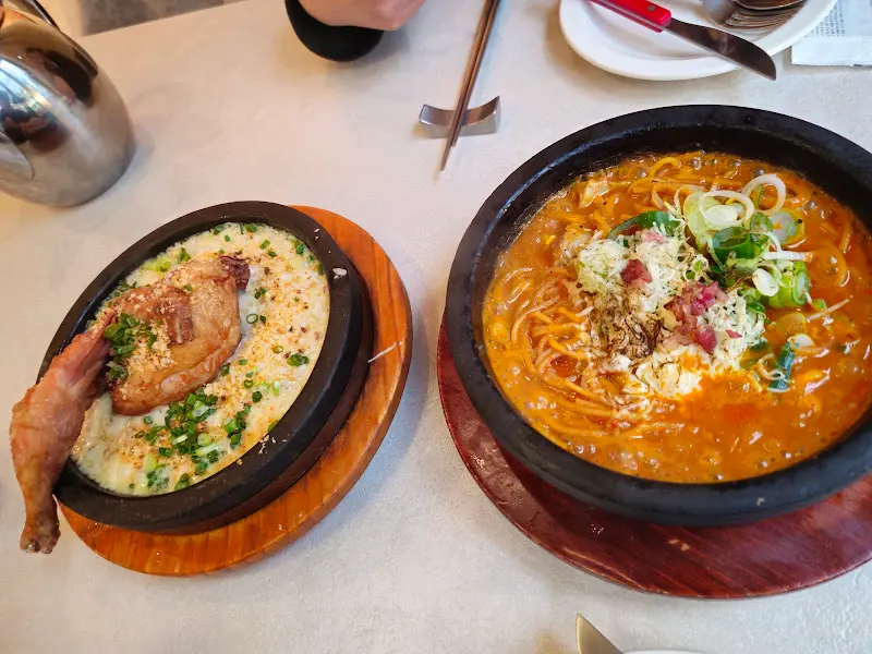 반계 마늘 돌솥 리조또와 대창 파스타