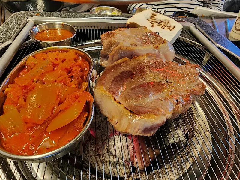 망고목살과 김치