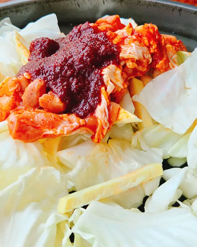 닭갈비 근접 샷