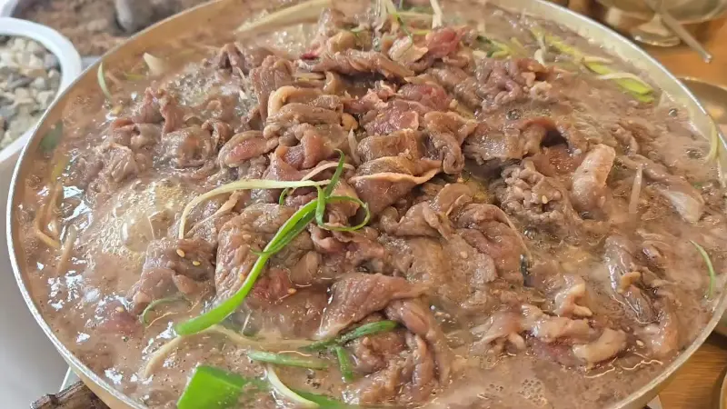 옛날 한우불고기의 비주얼