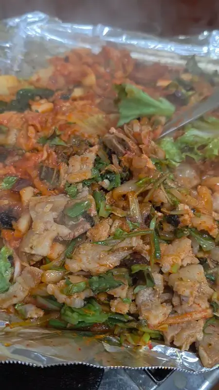 삼겹살과 김치의 환상적인 조화