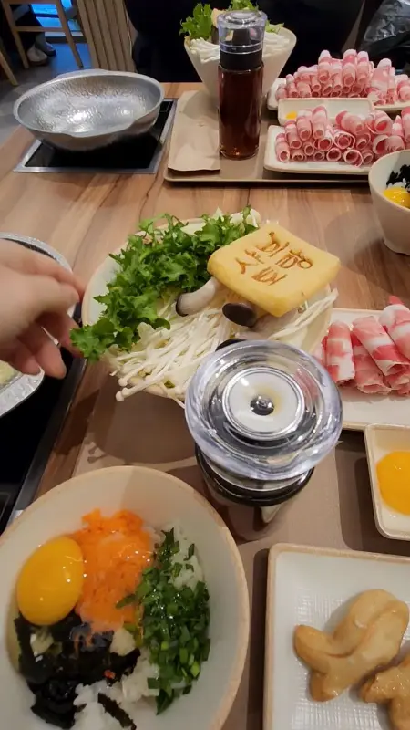 샤브샤브 풀 세팅