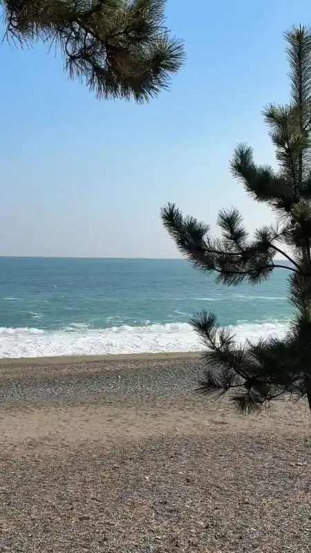 해월당 블루마시티점에서 바라본 푸른 바다와 하늘