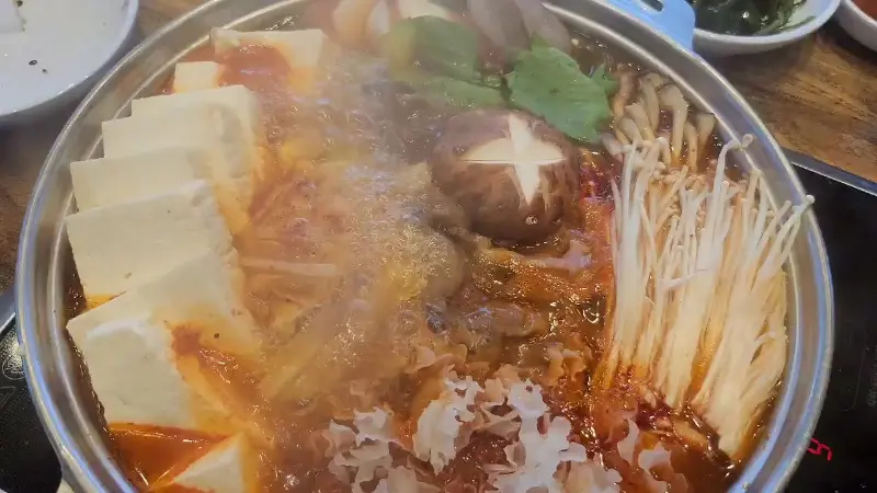 두부진 두부전골 클로즈업