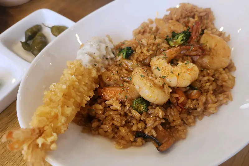 새우 필라프의 모습