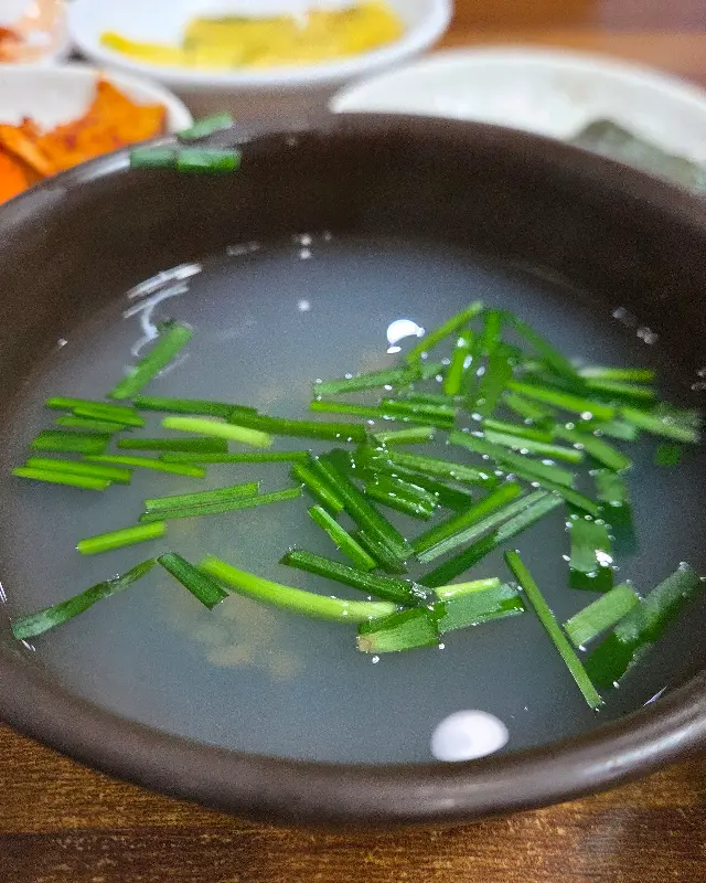 재첩국의 시원한 비주얼