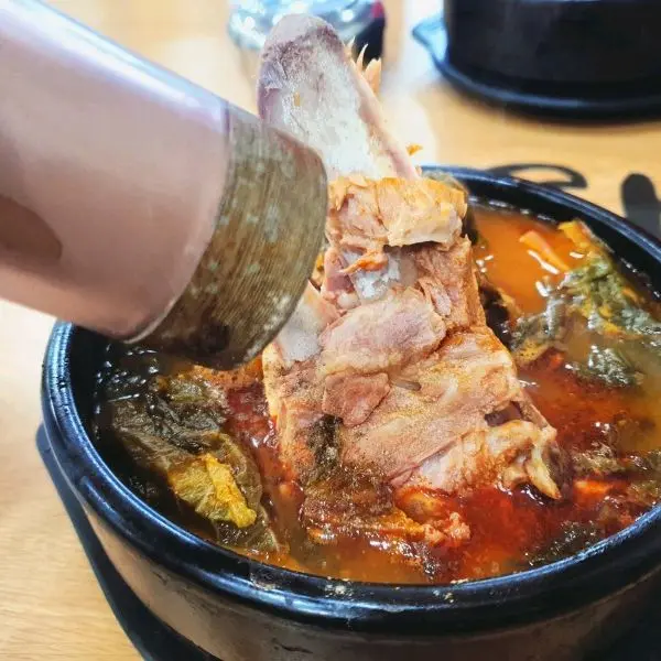 살이 가득 붙은 뼈다귀