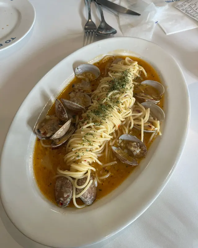 조개가 듬뿍 들어간 파스타