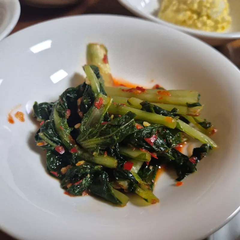 정갈한 반찬 클로즈업