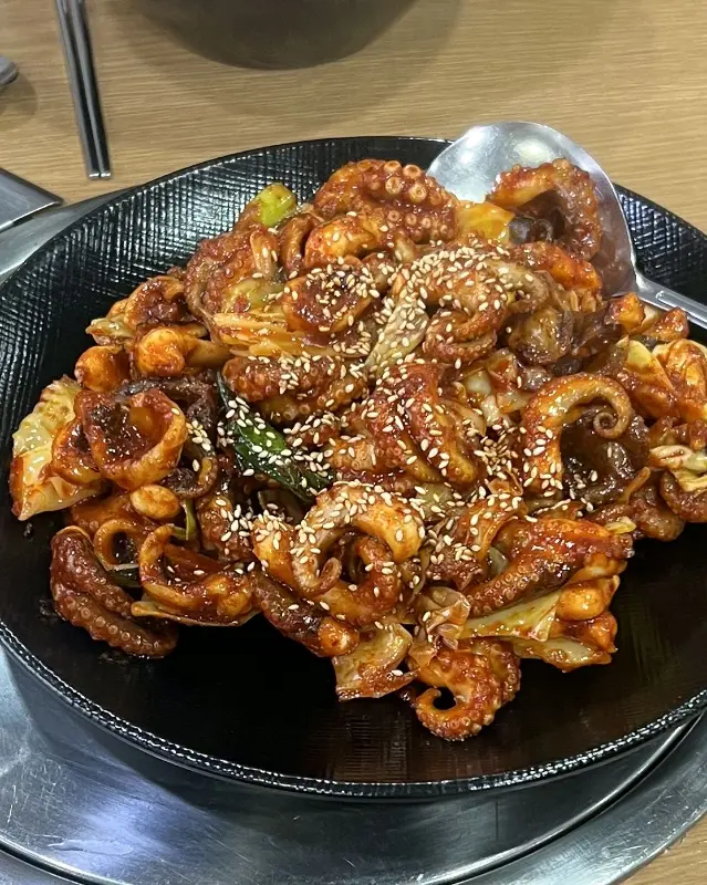 쭈꾸미볶음 항공샷