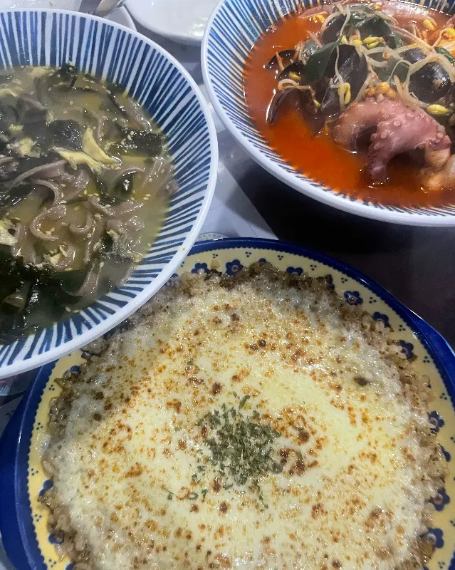 전복치즈밥과 해물라면