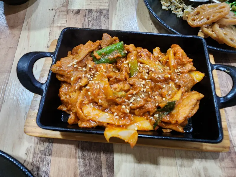 클로즈업한 불백