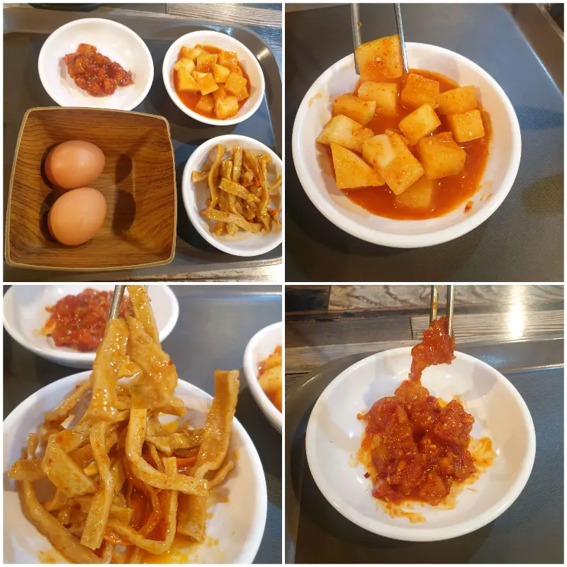 국밥과 반찬 클로즈업 컷