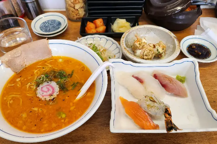 다양한 초밥 구성