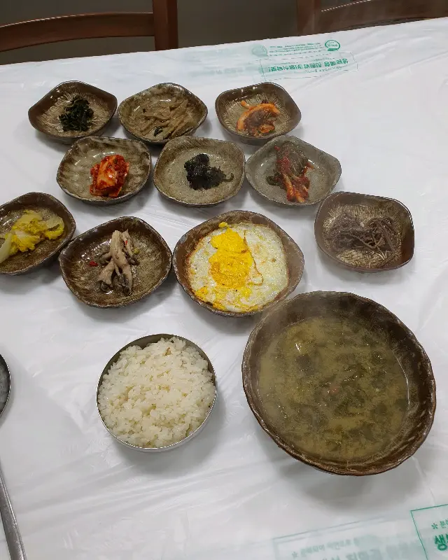 다슬기정식 클로즈업