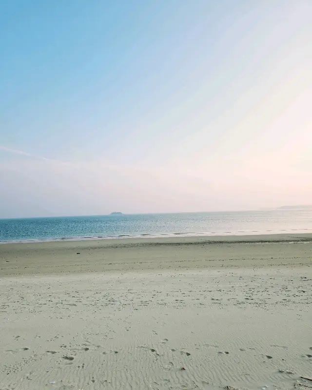해질녘 노을을 감상하며 즐기는 조개구이, 낭만적인 분위기를 더한다.