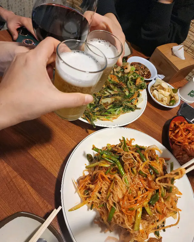 골뱅이무침과 해물파전