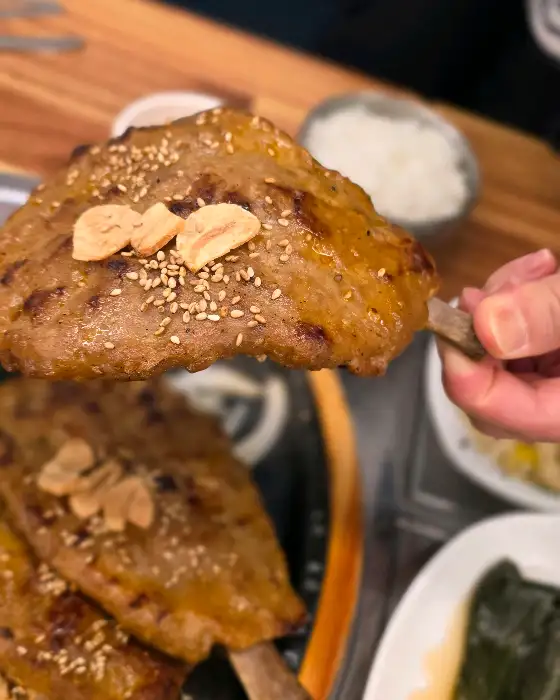 마늘 떡갈비 클로즈업