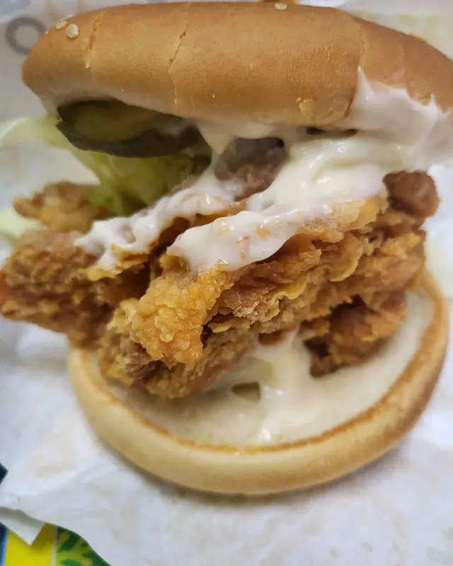 불싸이버거 단면