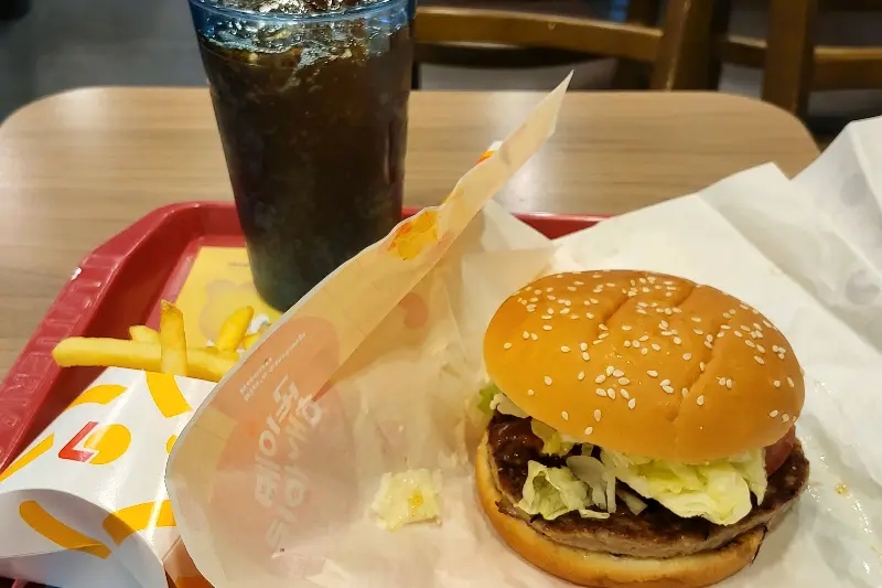 새우버거 세트의 아름다운 자태