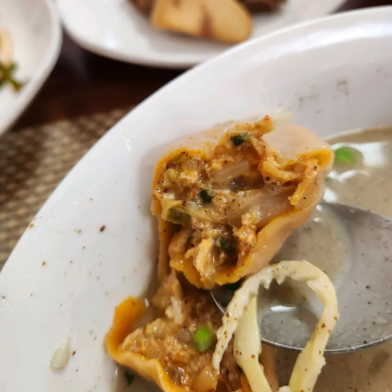 만두 속 클로즈업