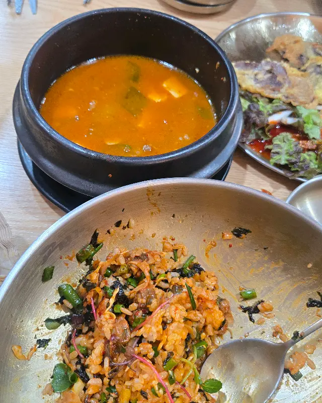 비빔밥을 비빈 후