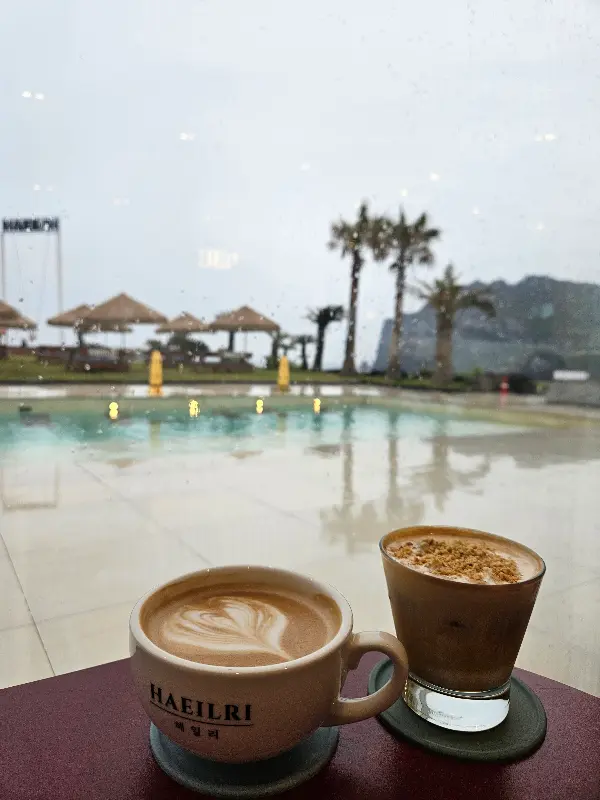 비 오는 날의 해일리 카페