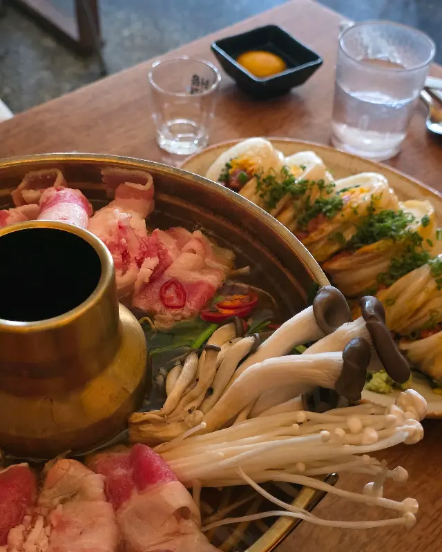 전립투샤브샤브의 아름다운 비주얼