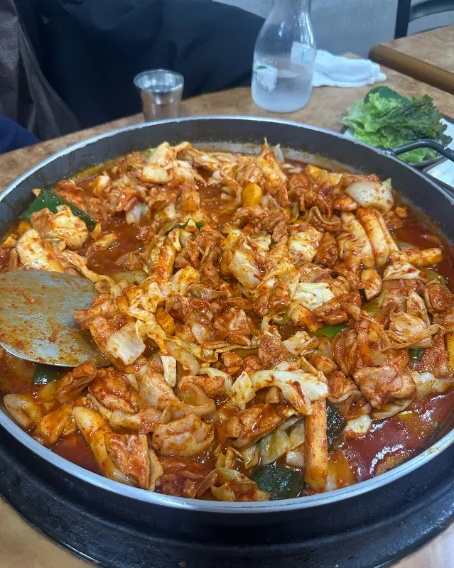 닭갈비와 채소