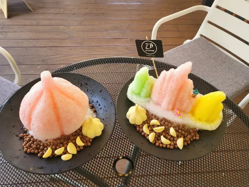 마늘빙수와 도담삼봉빙수