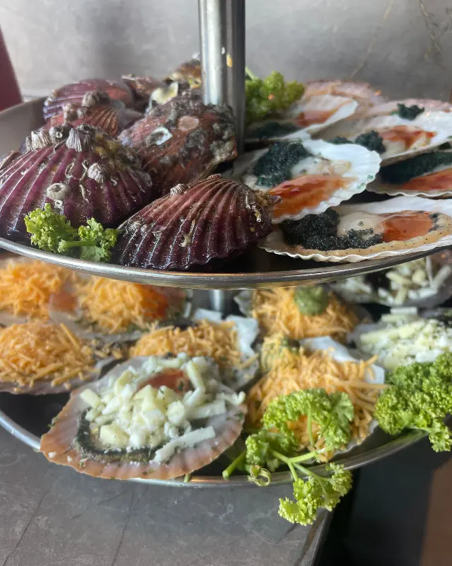 조개구이와 밑반찬